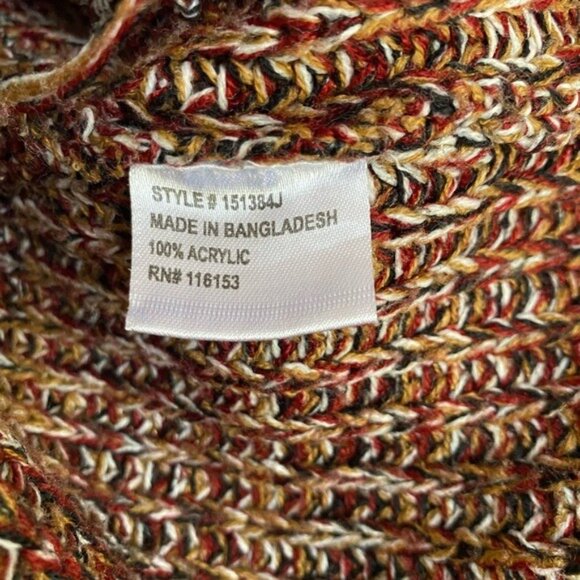 Alterd' State Brown Multi-Colored Knit Duster Sweater With Pockets Size Medium - Picture 3 of 3